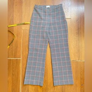 Wilfred herringbone plaid kick flare pants